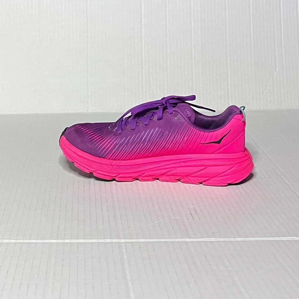 Hoka Women's Purple and Hot Pink Athletic Running Shoes